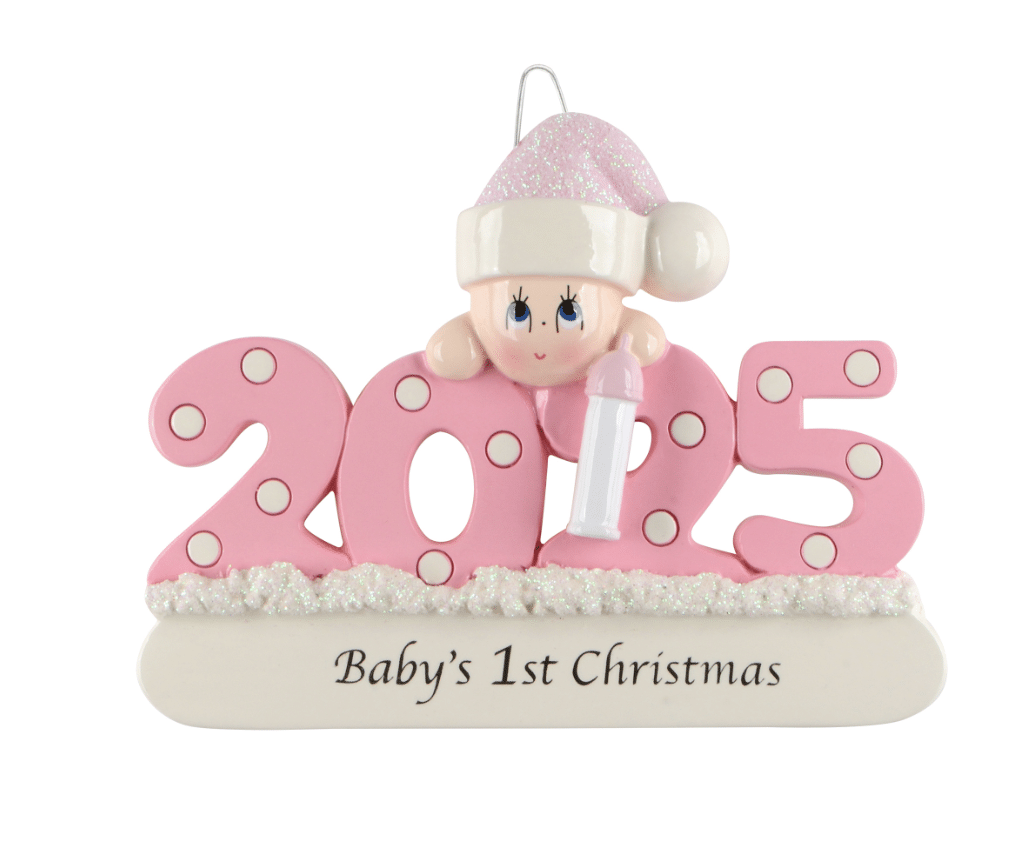 2025 Baby Girl's 1st Christmas Ornament